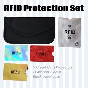 RFID Protection Set with Black Travel Case